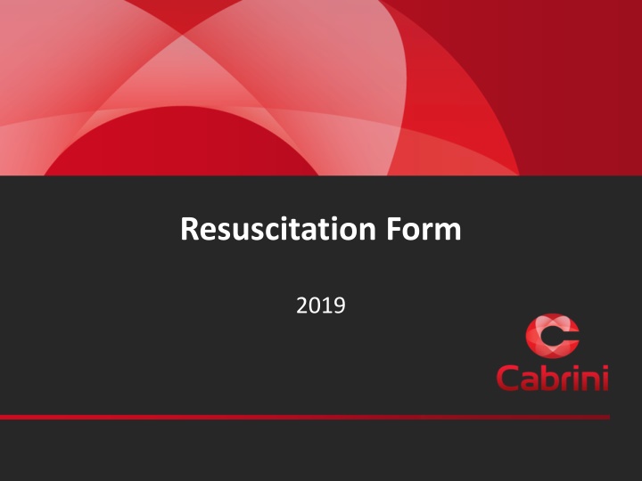 New Resuscitation Plan with Tailored Options