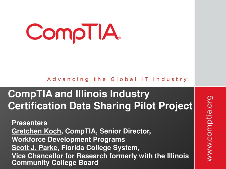 Industry Certification Data Sharing Pilot Project