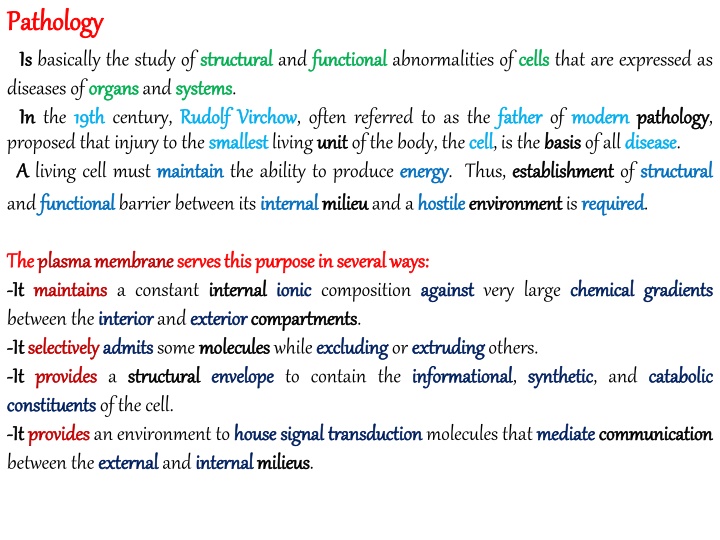 Study of Structural Diseases in Pathology: Rudolf Virchow's Cellular Concept