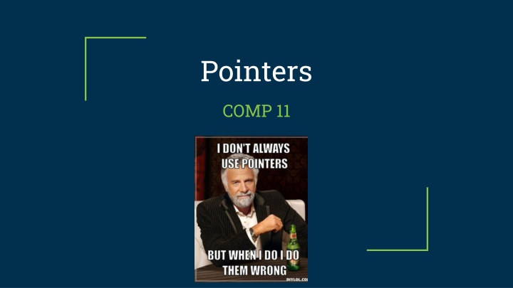Pointers and Addresses in C