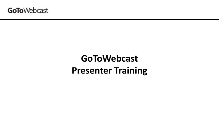Presenting in a Webcast: Live Presentation Tips
