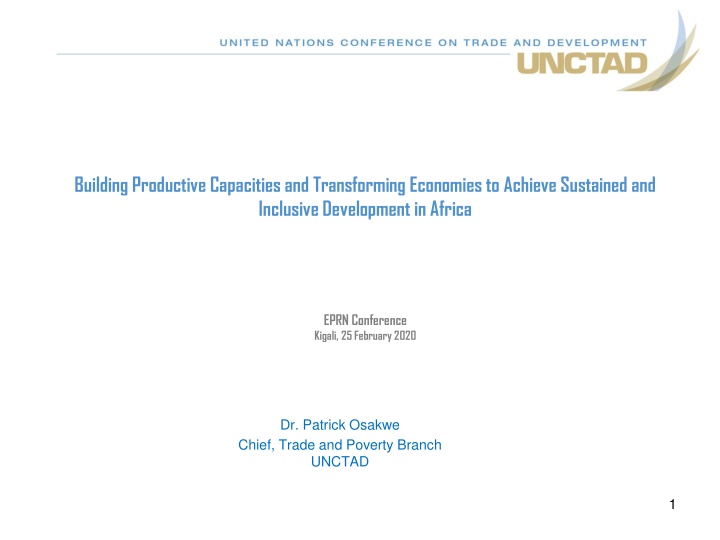 Addressing Poverty through Developing Productive Capacities in Africa