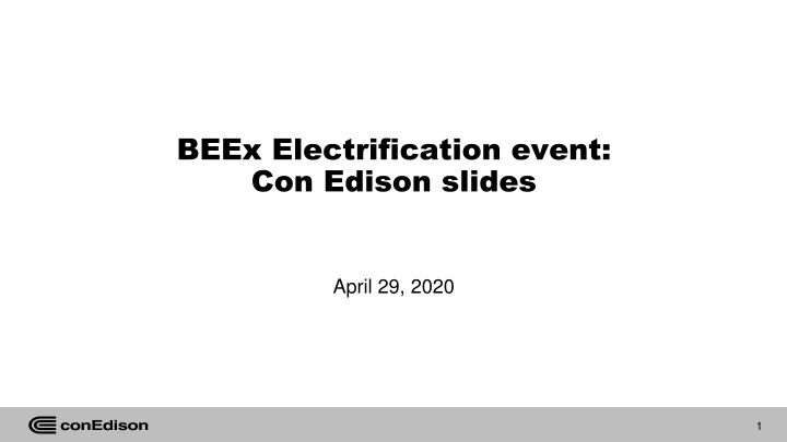 BEEx Electrification event: Con Edison slides