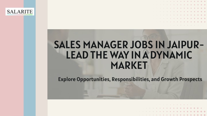 Sales Manager Jobs in Jaipur Lead the Way in a Dynamic Market