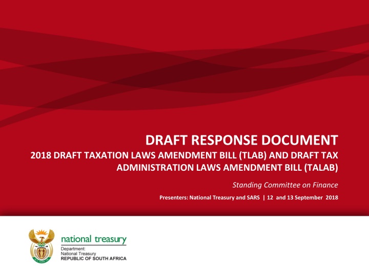 Draft Taxation Laws Consultation Summary