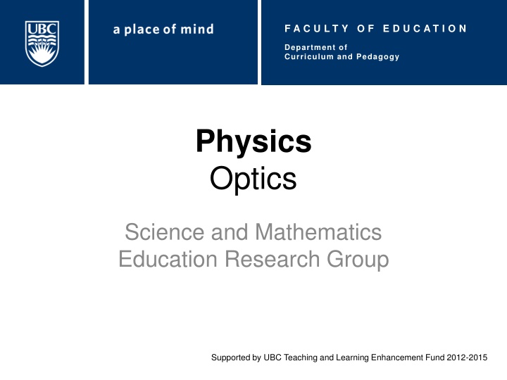 Physics Optics and Learning Enhancement Fund
