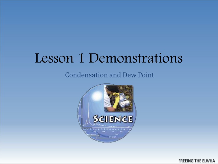 Demonstrations of Condensation & Dew Point