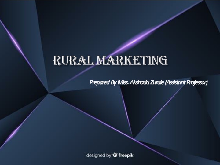 Rural Marketing Insights - Opportunities and Challenges