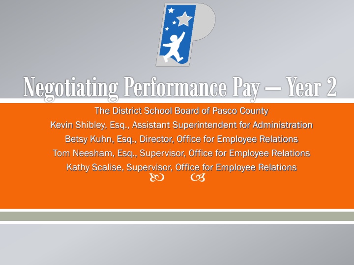 Negotiating Performance Pay -Year 2