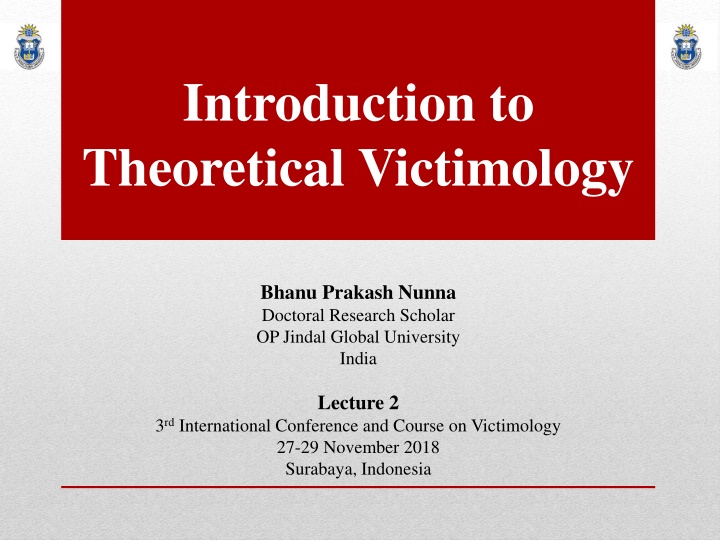 Introduction to Theoretical Victimology