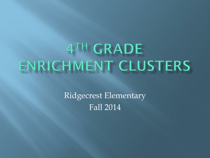 Ridgecrest Elementary Fall 2014