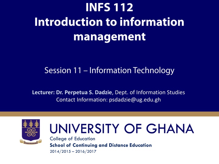 Introduction to Information Technology