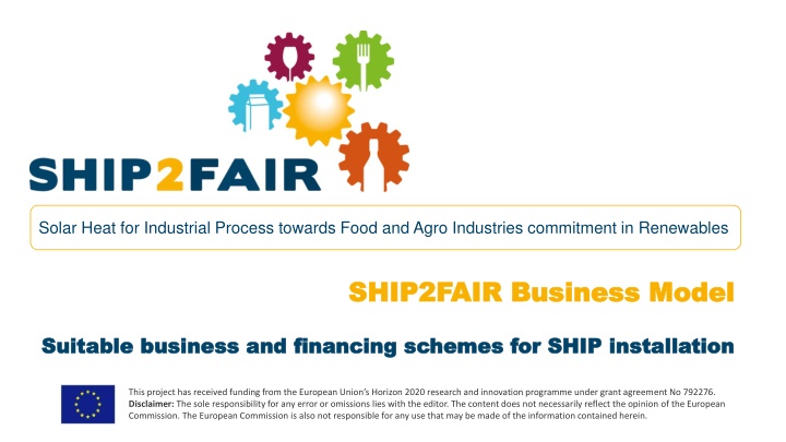 Solar Heat for Food and Agro Industries: Business Models and Financing