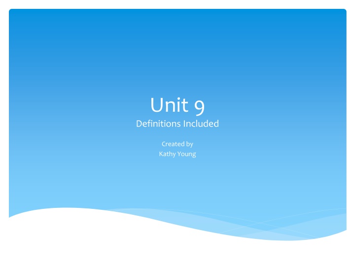 Essential Definitions for Learning