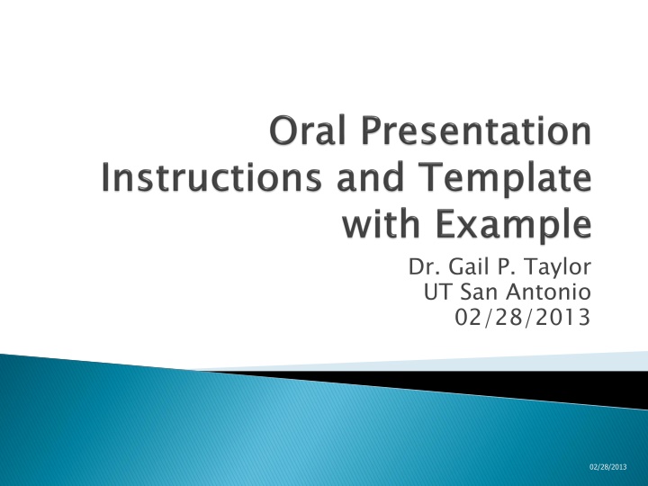Dr. Gail P. Taylor UT San Antonio Research Findings