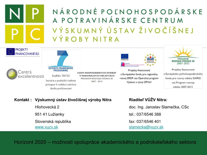 Research and Collaboration Opportunities in Livestock Production Systems