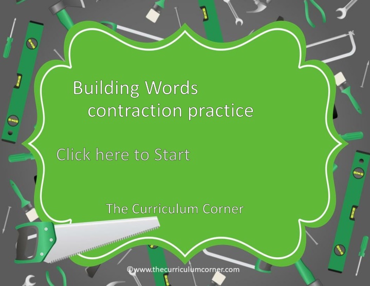 Building Words contraction practice