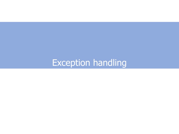 Exception Handling: Understand Jumps and Destinations