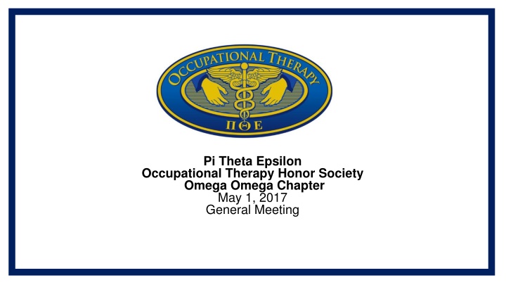 Pi Theta Epsilon Occupational Therapy Honor Society Chapter Updates