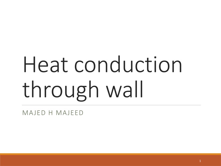 Heat Conduction through Wall