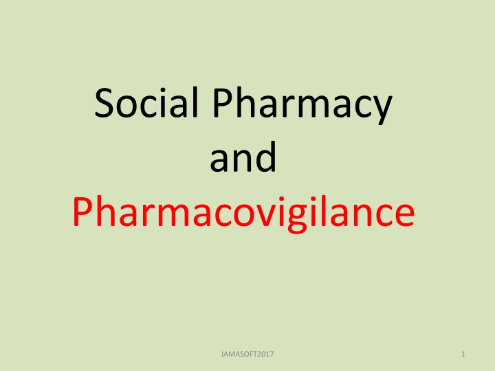 Introduction to Pharmacovigilance