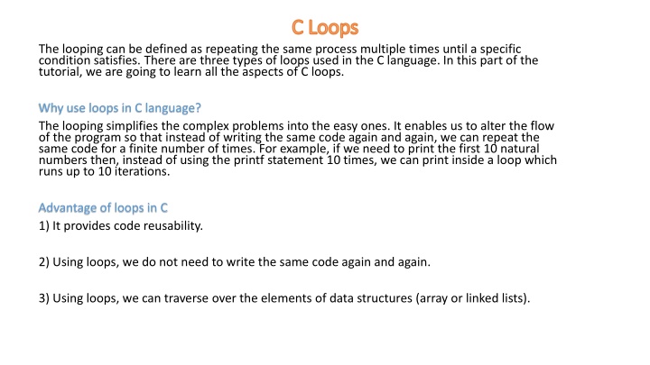C Language Loops for Efficient Coding