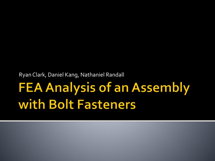 FEA Analysis Tutorial for Bolted Assemblies in CATIA