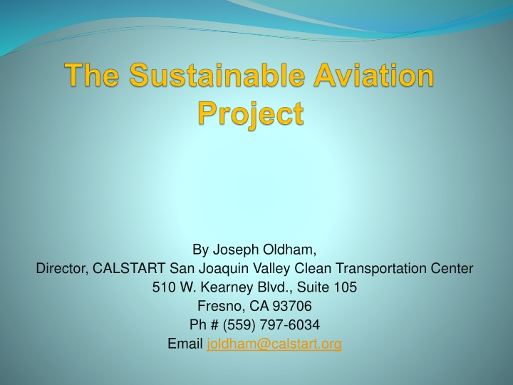 Electric Aircraft Project Overview in Fresno County