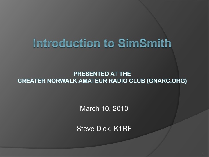 Introduction to SimSmith - A Smith Chart Program Enhancing RF Analysis