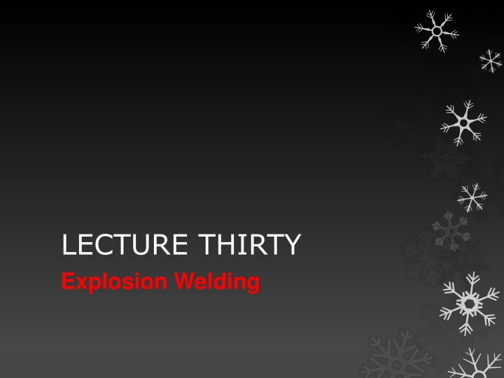 LECTURE THIRTY