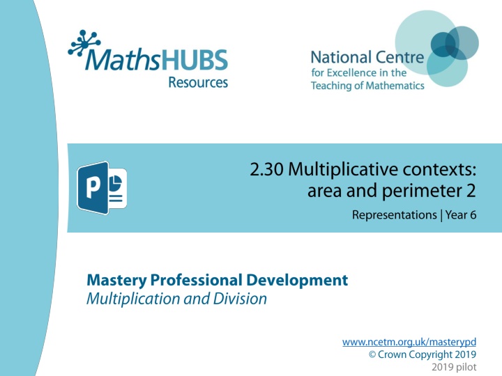 Teacher Guide for Multiplicative Contexts: Area and Perimeter