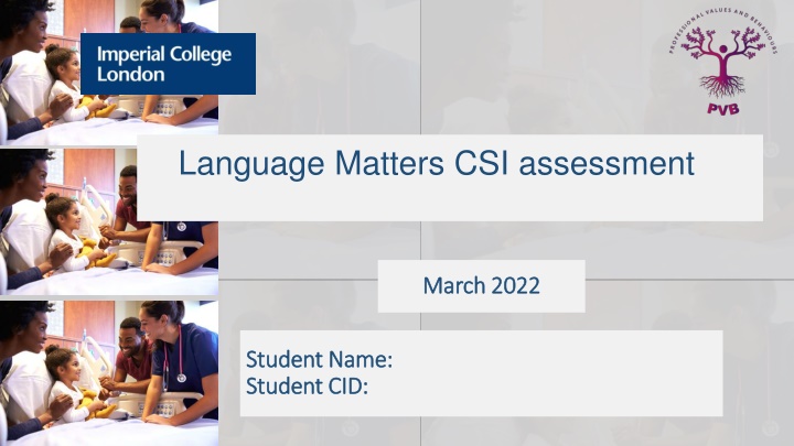 Language Matters CSI assessment