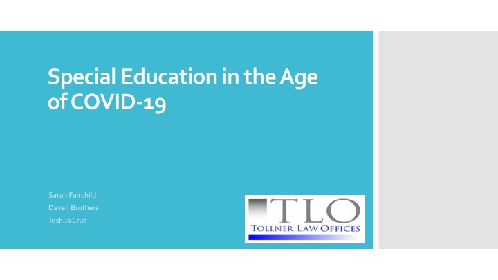 Special Education in the Age of COVID-19: Current Laws and Challenges