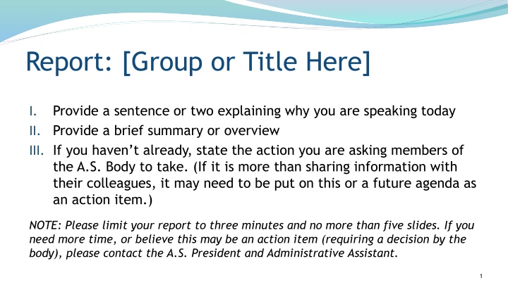 Effective Presentation Strategies