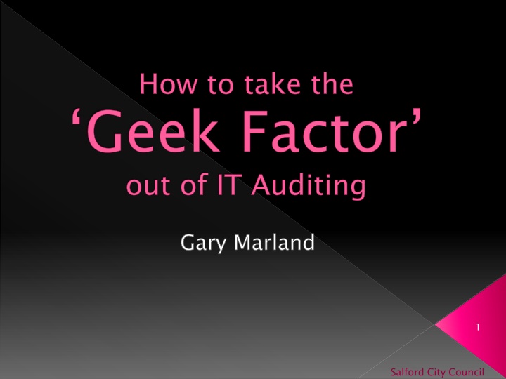 How to Take the Geek Factor Out of IT Auditing