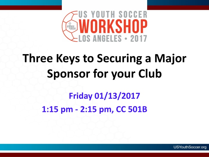 Securing a Major Sponsor for Your Club