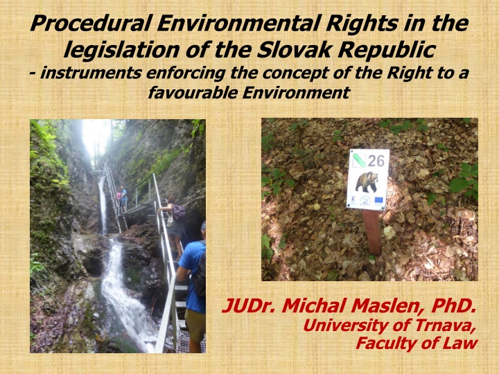 Procedural Environmental Rights in Slovak Legislation