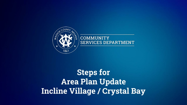 Steps for Area Plan Update