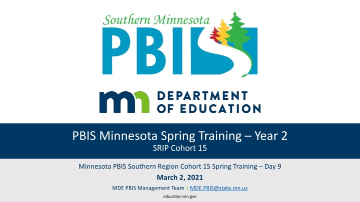 PBIS Minnesota Spring Training Year 2 SRIP Cohort