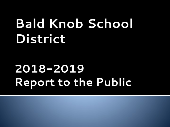 Bald Knob School District 2018-2019 Report: Achievements in Education