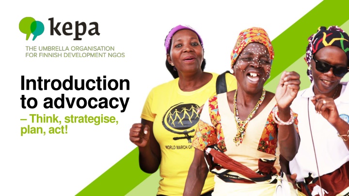 Introduction to Advocacy: Think, Strategize, Plan, Act