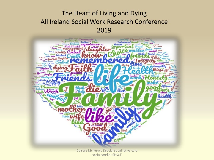 The Heart of Living and Dying All Ireland Social Work Research Conference  2019