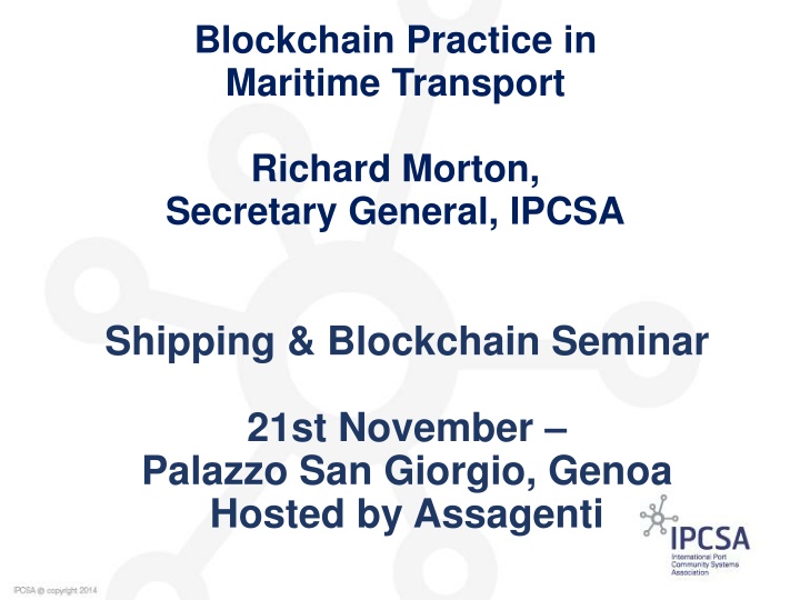 Blockchain Practice in Maritime Transport