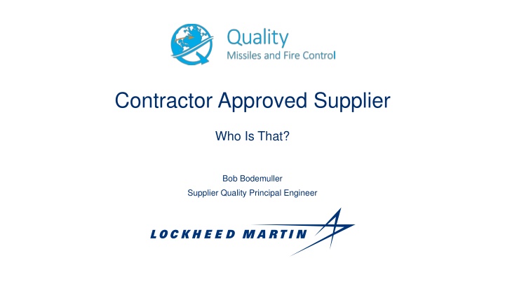 Contractor Approved Supplier