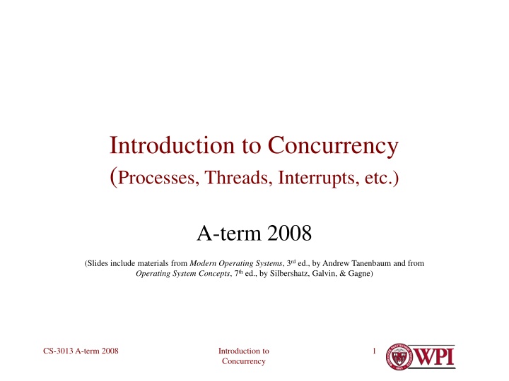 Introduction to Concurrency in Computing