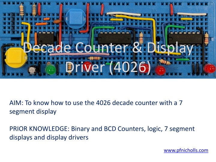 Using 4026 Decade Counter with 7-Segment Display