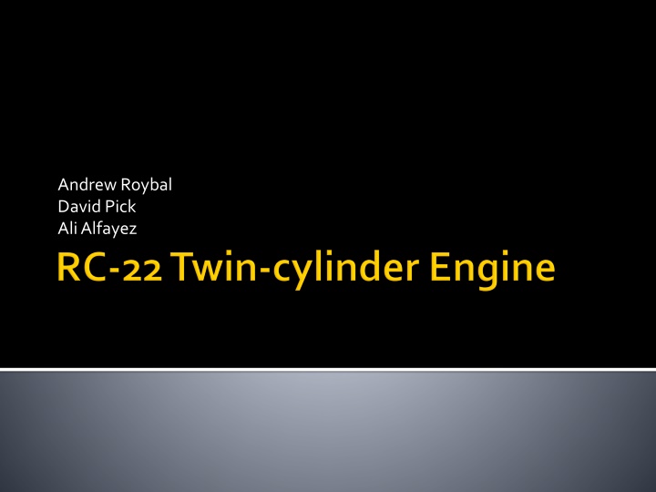 Modeling and Assembling Parts for RC-22 Twin-cylinder Engine