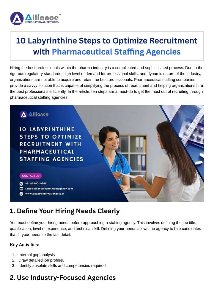 10 labyrinthine steps to optimize recruitment n.w