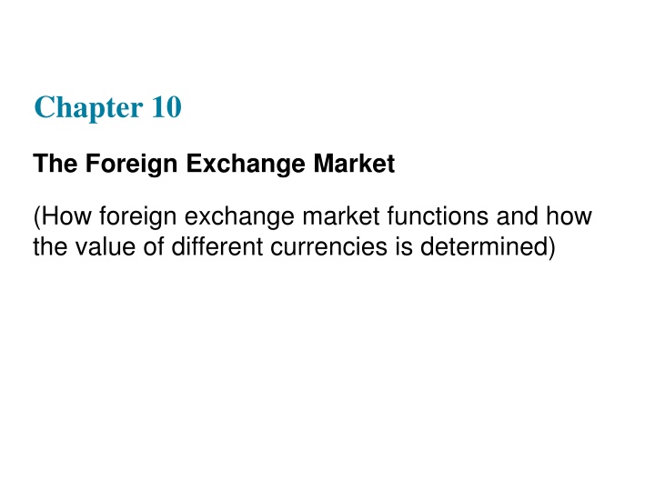 Foreign Exchange Market Essentials
