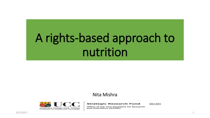 A rights-based approach to nutrition